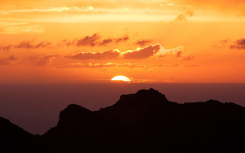 Canary Islands Sunset, sunset, nature, HD wallpaper
