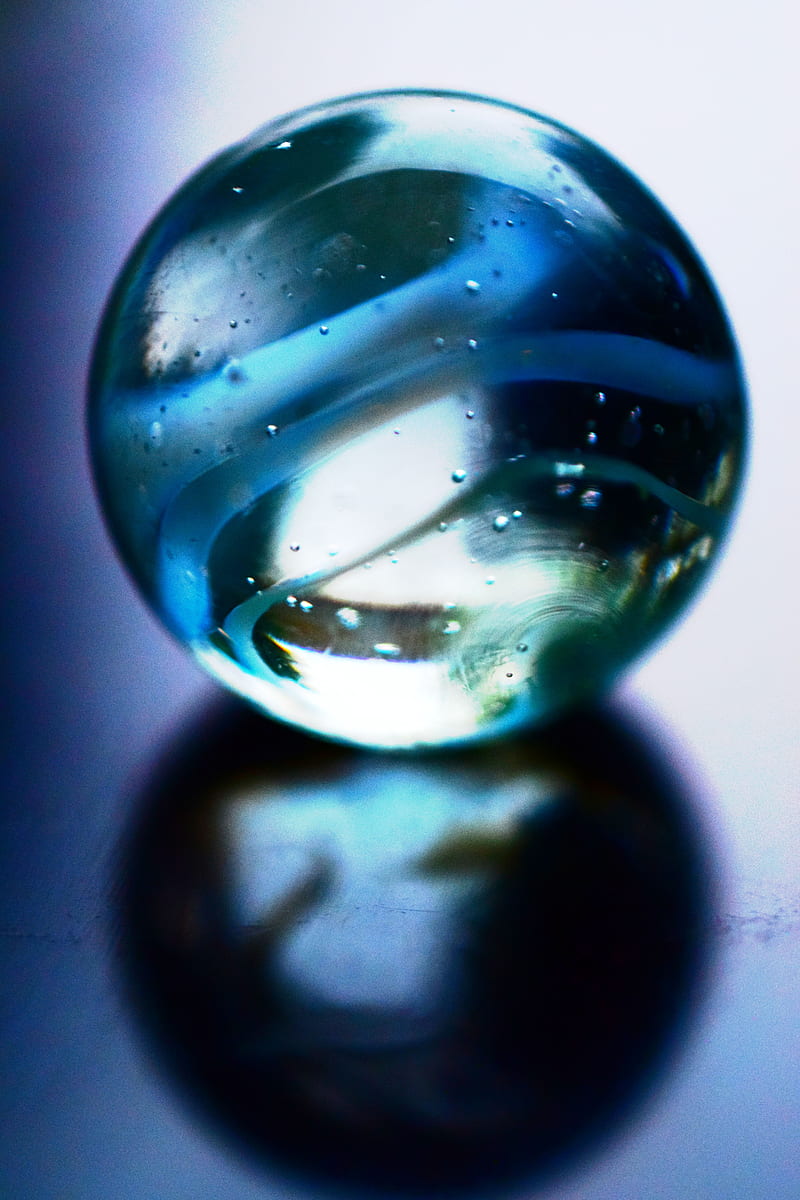 Earth Marble, abstract, depth of field, glass, globe, macro, planet, rain, reflection, texture, HD phone wallpaper