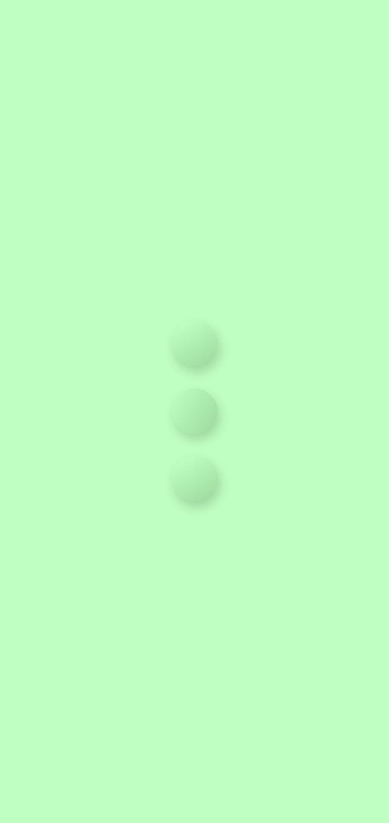 Three dots, circles, flat, green, minimal, mint, shades, shadow, HD phone wallpaper