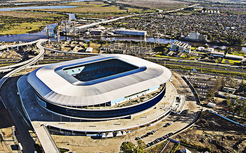 Arena do Gremio, Porto Alegre, Brazil, Gremio stadium, brazilian football stadium, modern sports arena, exterior, HD wallpaper