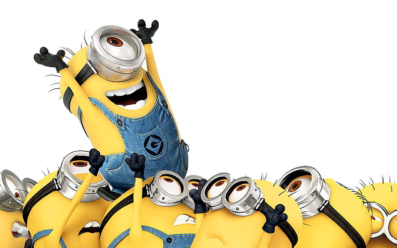 Minions funny characters, Despicable Me 3, 2017 movies, HD wallpaper