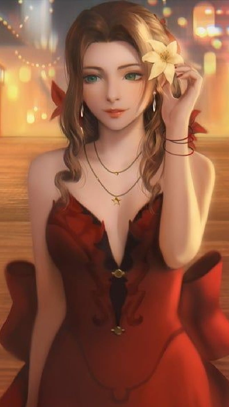 Beautiful 155, animation, beauty, cartoon, girl, gorgeous, red dress, HD  phone wallpaper | Peakpx