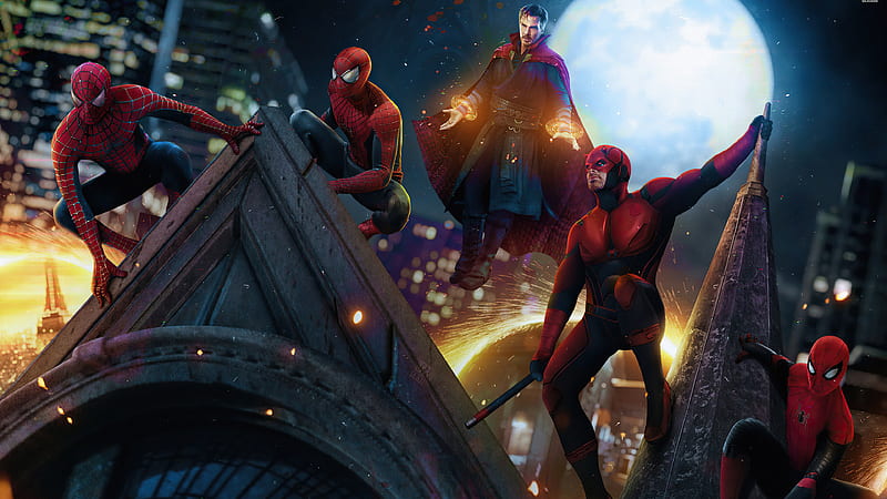 Spider-Man x Doctor Strange and Daredevil, HD wallpaper