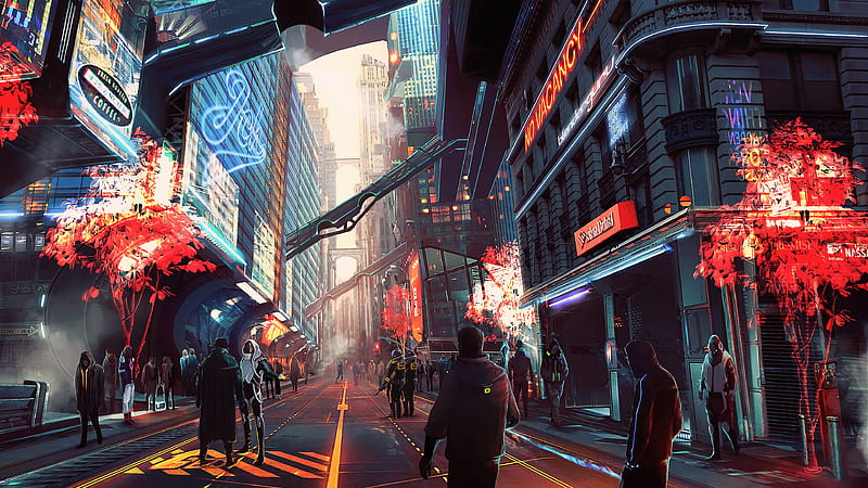 Cyberpunk City Future Digital Art, cyberpunk, city, artist, artwork, digital-art, HD wallpaper