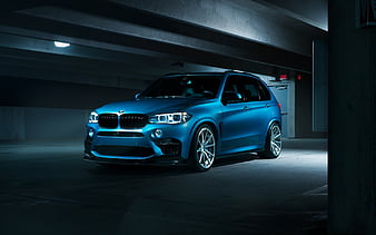 BMW X5M, 2018, F85, Dark Blue X5, blue sports SUV, new blue X5, exterior, German cars, tuning X5, BMW, HD wallpaper