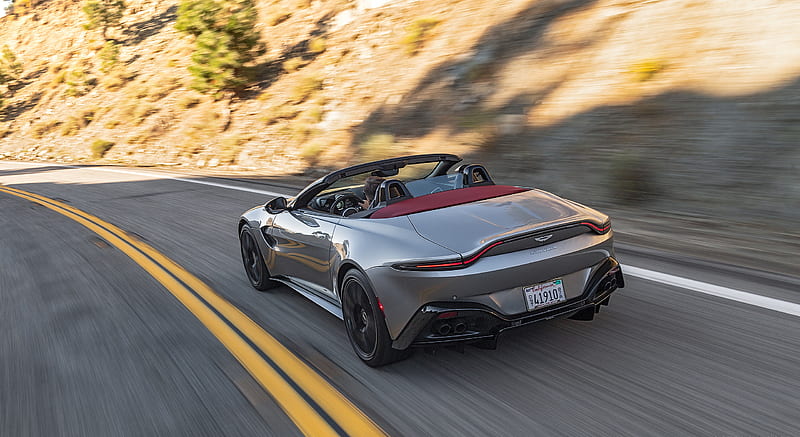 2021 Aston Martin Vantage Roadster (Color: Spirit Silver; US-Spec) - Rear , car, HD wallpaper 2021 Aston Martin Vantage Roadster (Color: Spirit Silver; US-Spec) - Rear , car, HD wallpaper