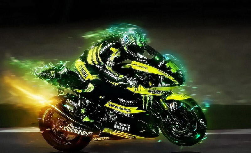 Motorbike, digital, bike, green, HD wallpaper | Peakpx