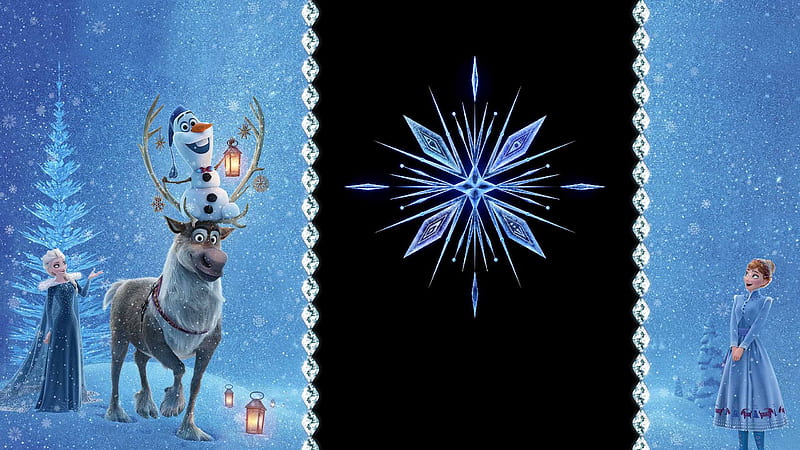 Anna Elsa Olaf Snowflake Sven Olaf's Frozen Adventure, HD wallpaper