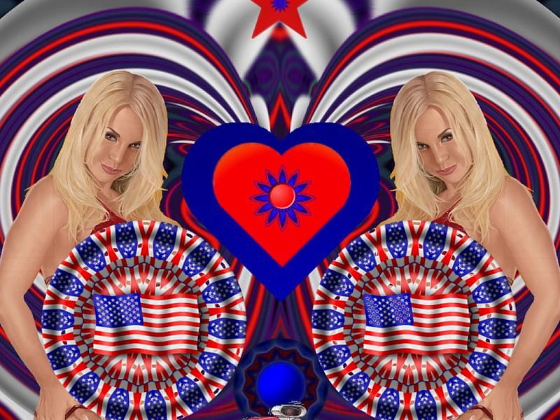 Miss American Pie, 3D, fractal, Abstract, collage, eye candy, HD wallpaper