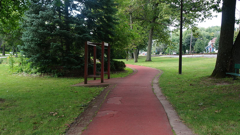 Park Trail, park path, down at the park, walking path, the park, HD wallpaper
