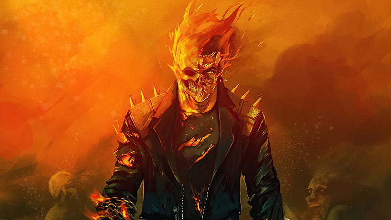 Ghost Rider Artwork 2020, ghost-rider, superheroes, artwork, artist, artstation, HD wallpaper