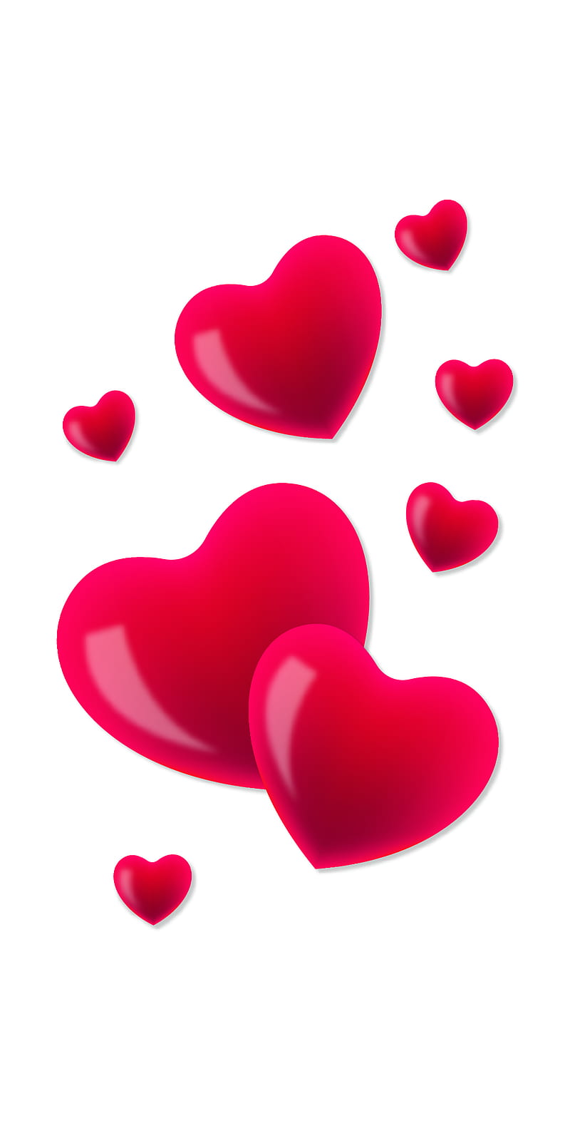 corazones, 3d, february, love, lovers, romance, romantic, valentine, white, HD phone wallpaper