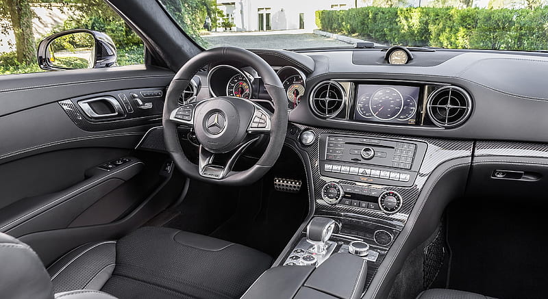 2017 Mercedes-AMG SL 63 - Leather Black Interior with AMG Carbon Trim - Interior, Cockpit, HD wallpaper