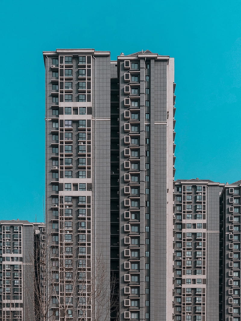 skyscraper, apartments, building, architecture, HD phone wallpaper
