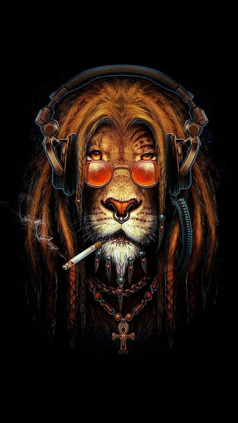 rastas lion, lion music, lion rastas, HD phone wallpaper