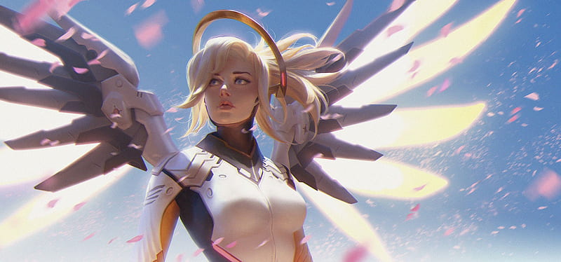 Mercy, mercy-overwatch, overwatch, games, xbox-games, ps-games, pc-games, HD wallpaper