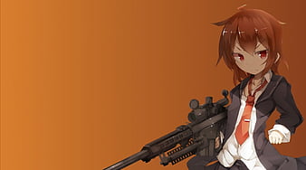 Anime women females girls sensual weapons guns rifles mood original dark  anime wallpaper, 2500x1322, 23245