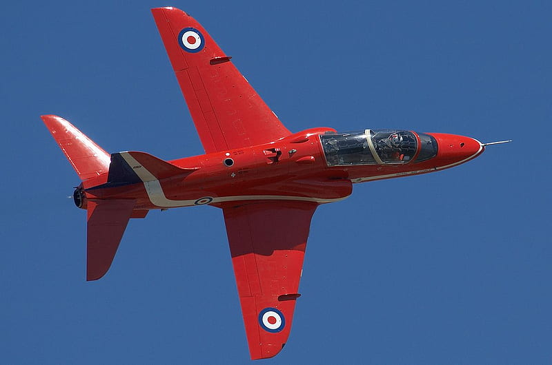 British Aerospace Hawk, hawk trainer, royal air force, red arrows, raf, HD wallpaper