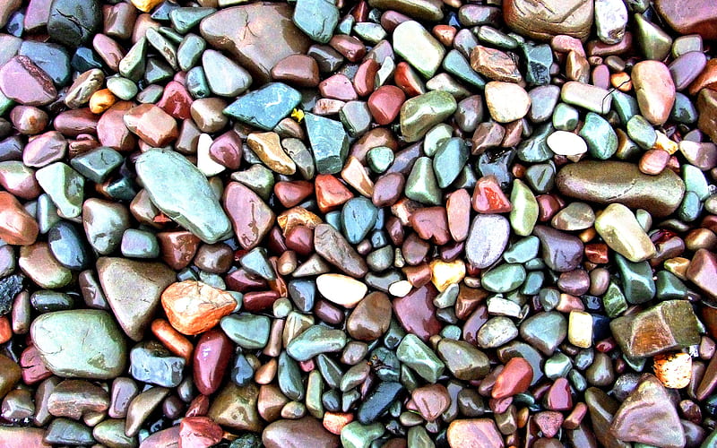 colorful pebbles texture, macro, colorful stone texture, pebbles backgrounds, pebbles textures, stone backgrounds, pebbles, HD wallpaper