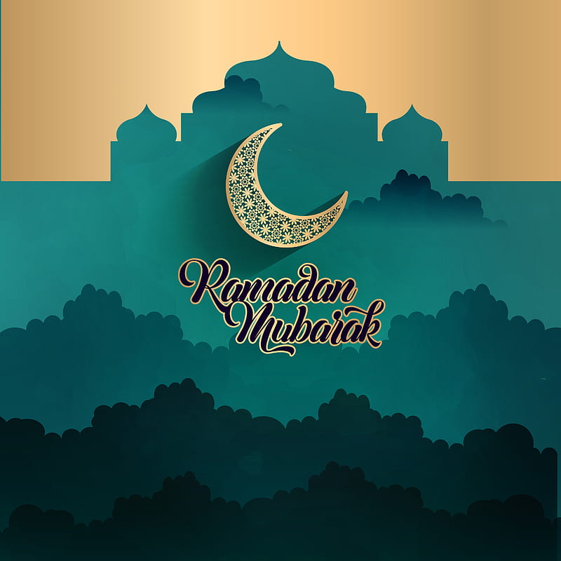 Ramadan Mubarak moon, Allah, Arabic, Eid Mubarak, Islam, Kareem, Mubarak, Muslim, Ramadan, Ramadan Kareem, Ramazan, HD phone wallpaper