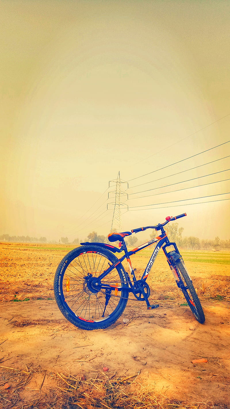 Alone, bike, cycle, punjab, sad, village, HD phone wallpaper | Peakpx
