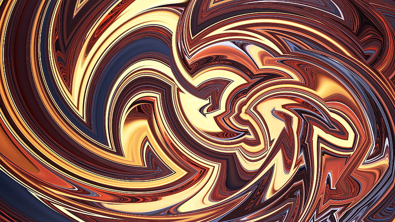 colorful, tangled, fractal, abstraction, HD wallpaper
