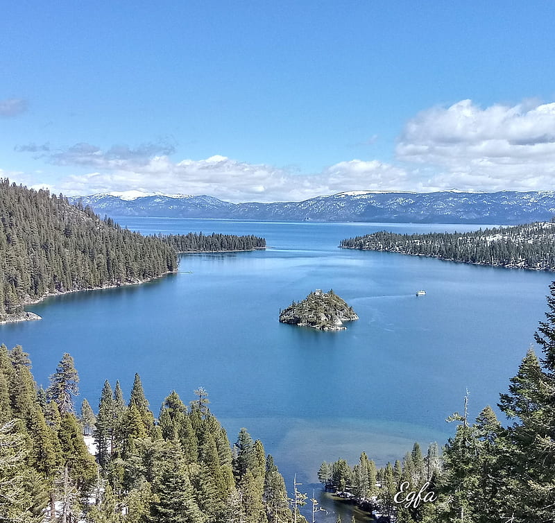 Emerald Bay - Tahoe, blue, emerald bay, lake, lake tahoe, HD wallpaper