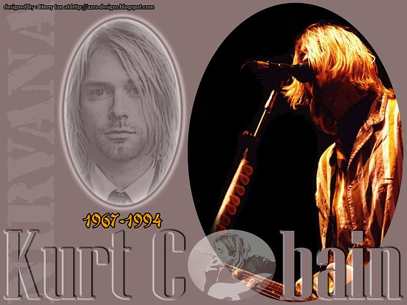 Kurt Cobain, male, celebrity, desenho, cool9host, designs of azra, musician, 1024x768, nirvana, herry ian, graphic, computer, personal, vocalist, HD wallpaper