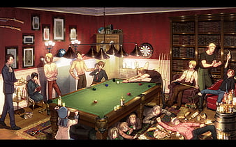 Hetalia at the Bar, francis, arthur, ludwig, anime, ivan, gilbert, hetalia,  HD wallpaper | Peakpx