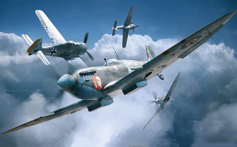 Military Aircraft, Supermarine Spitfire, Warplane, HD wallpaper