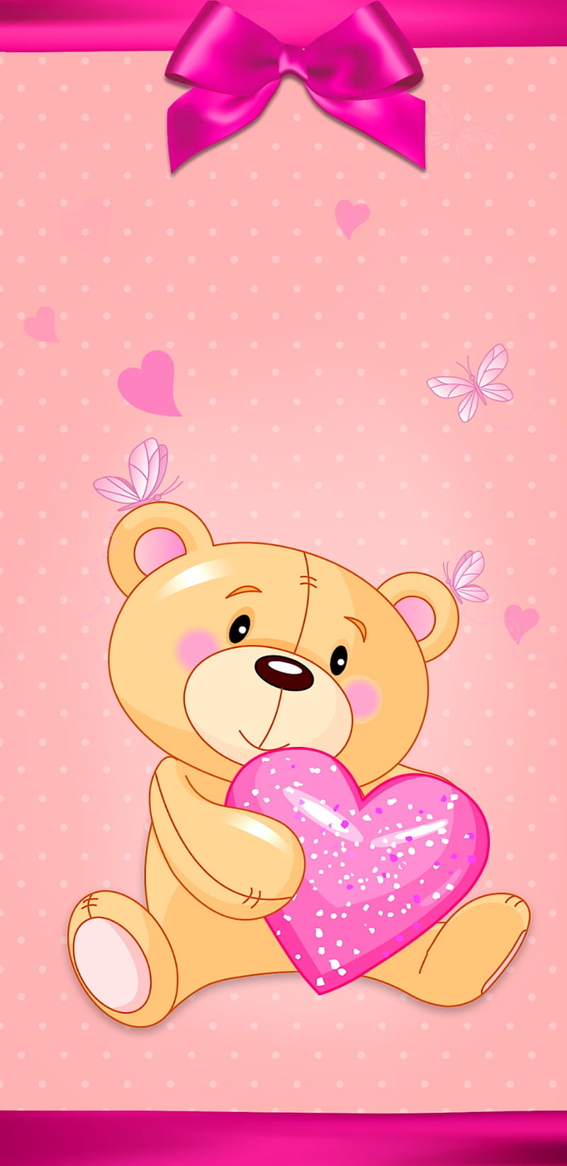 Cute Teddy Bear, baby, background, black, blend, drawn, girl ...