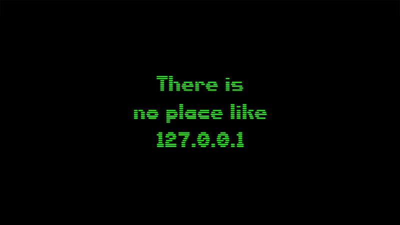 There Is No Place Like Localhost, localhost, hacker, computer, dark, black, oled, HD wallpaper
