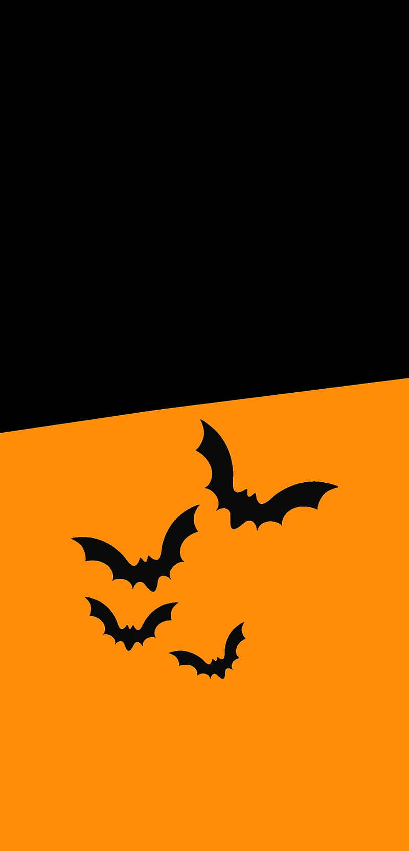 Halloween Line, bats, black, dark, halloween, HD phone wallpaper