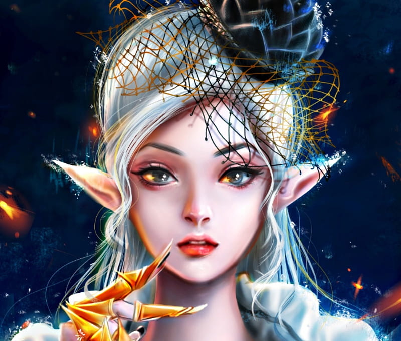 1080p Free Download Victoria Art Luminos Orange Elf Jennyshiii