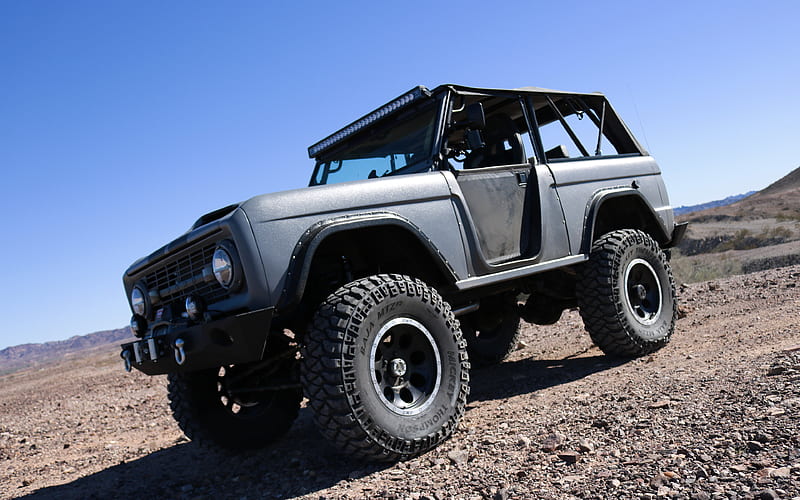 Ford Bronco, SUVs, 1975 cars, offroad, Ford, HD wallpaper