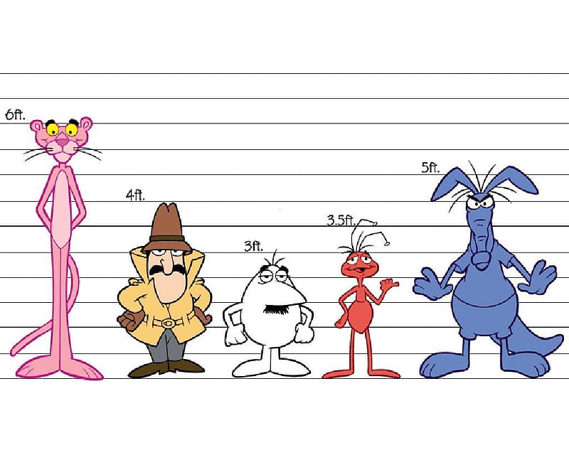 The Pink Panther Gang, the little man, pink panther, inspector, the ant, the aardvark, HD wallpaper
