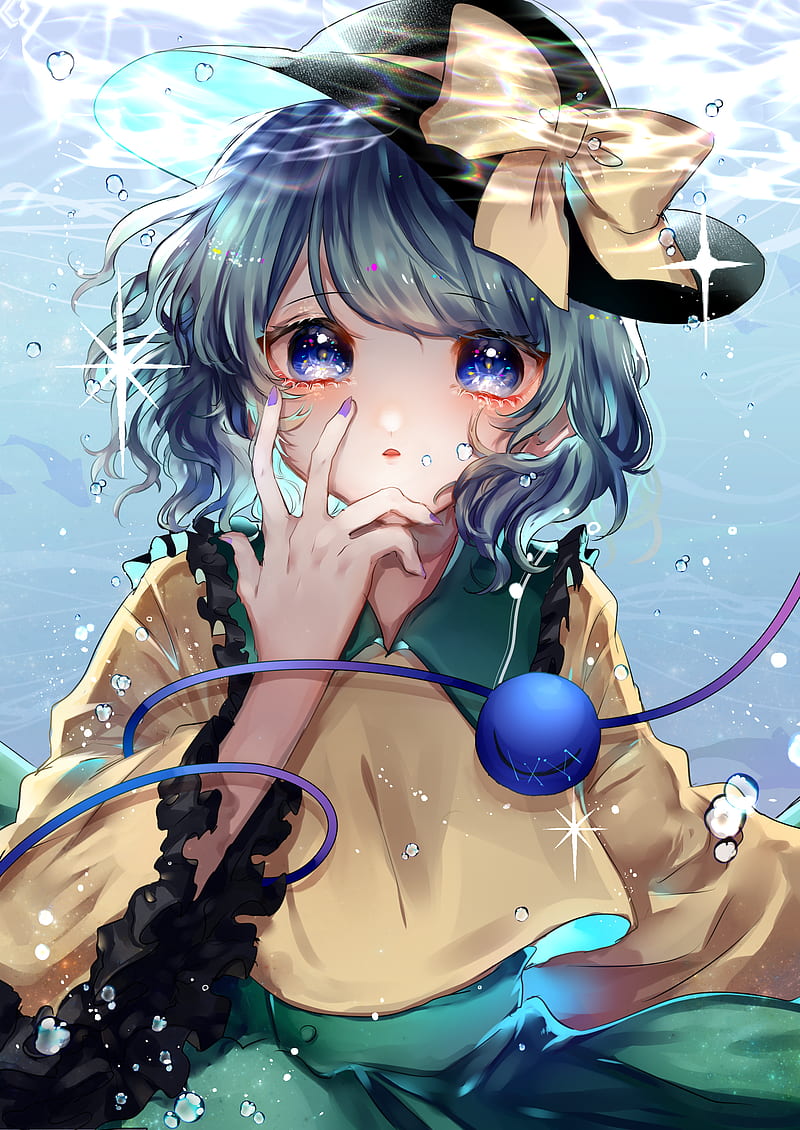 anime, anime girls, water, blue eyes, Touhou, Komeiji Koishi, HD phone wallpaper