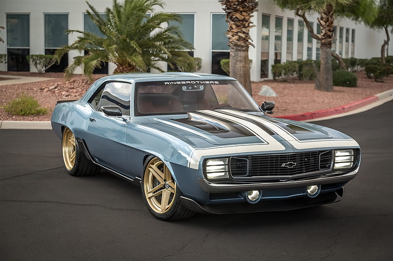 1969 Ringbrothers Chevrolet Camaro G-Code, 1st Gen, Coupe, Supercharged, V8, car, HD wallpaper