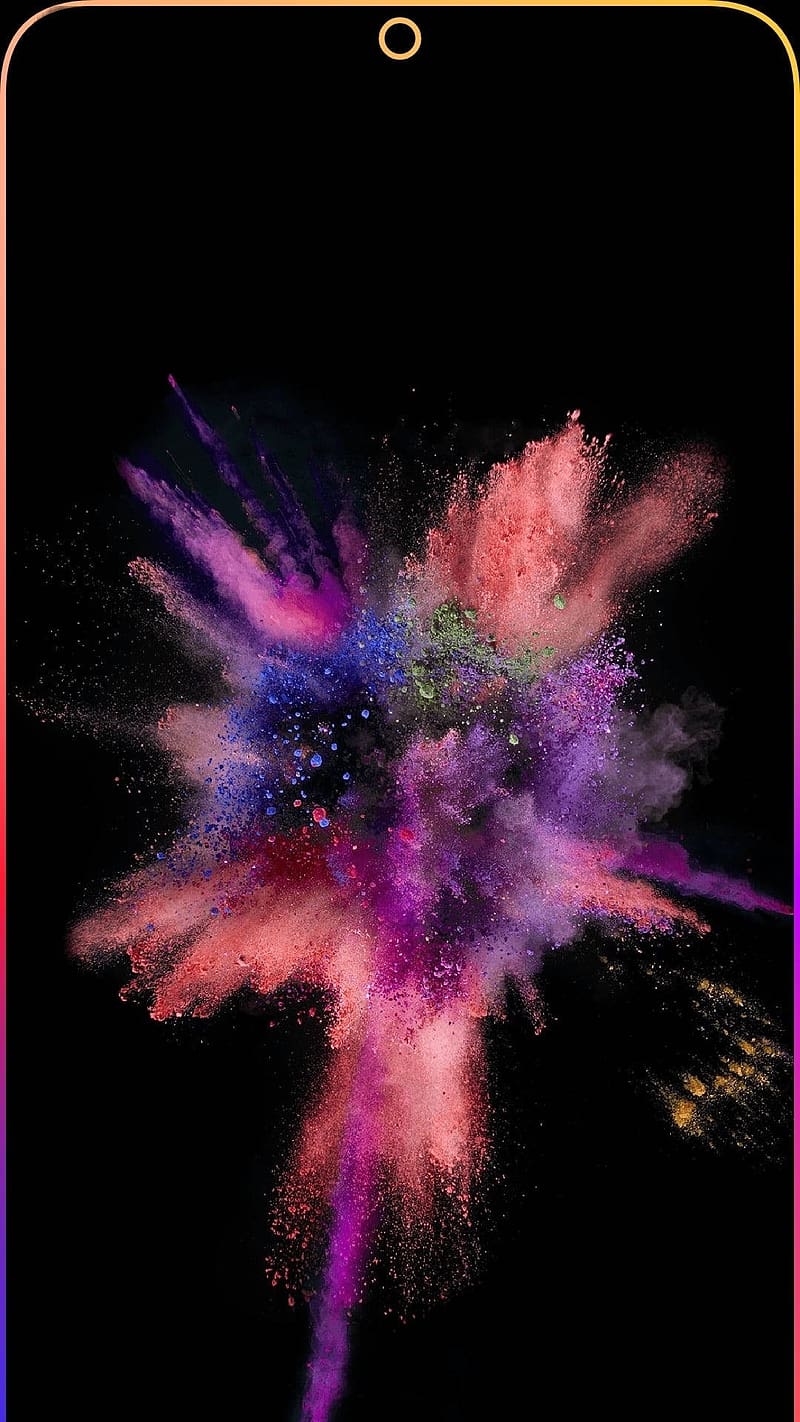 Punch Hole, colour splash, colour, splash, punch, hole, HD phone wallpaper