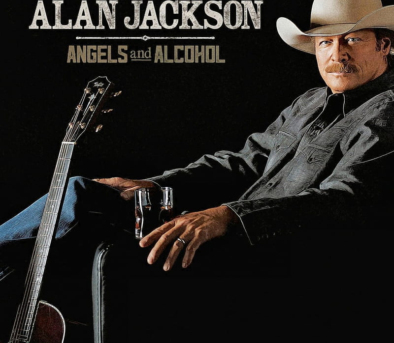 Cowboy Alan Jackson, hats, guitar, famous, country music, alan jackson, western, cowboys, HD wallpaper