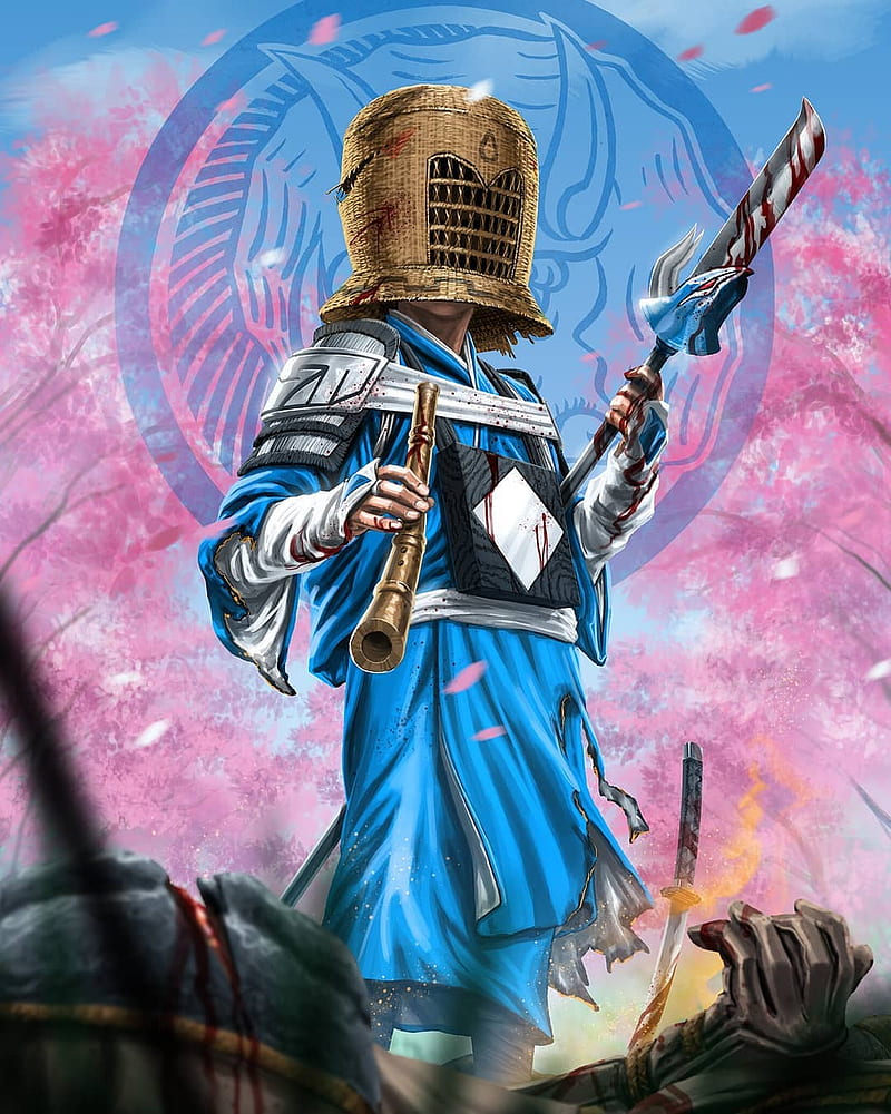 Blue ranger , ninja, power rangers, samurai, sword, HD phone wallpaper