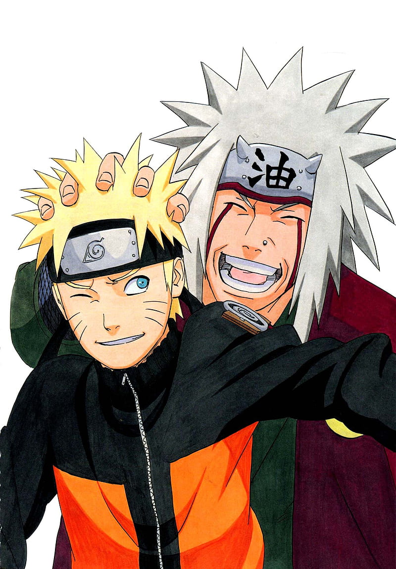 Naruto and Jiraiya, anime, HD phone wallpaper