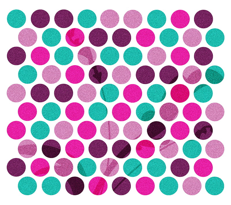 Shimmer Dots, aqua white, pink, polka dots, purple, HD wallpaper