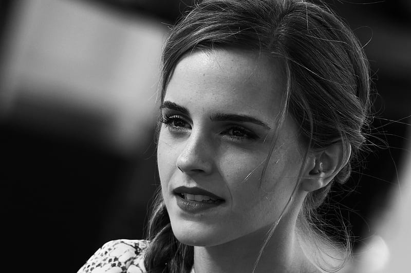 Emma Watson Moncohrome , emma-watson, celebrities, girls, monochrome, HD wallpaper
