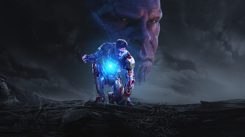 Iron Man And Thanos In Avengers Infinity War, iron-man, thanos, avengers-infinity-war, movies, 2018-movies, artwork, superheroes, HD wallpaper