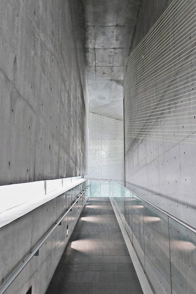 gray concrete wall, HD phone wallpaper