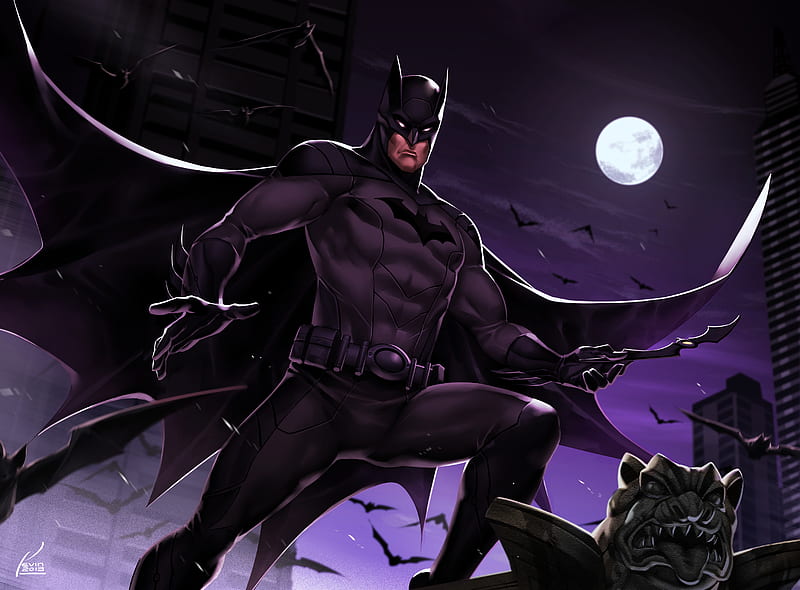 DC Comics Superhero Dark Moon Sky Background 4K HD Batman Wallpapers, HD  Wallpapers