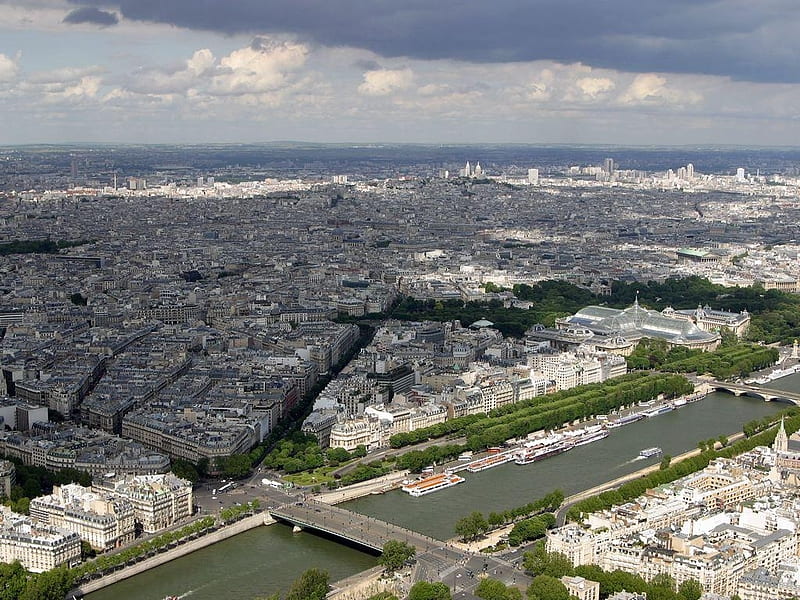 Paris - From The Eiffel Tower, Cities, Paris, Eifell Tower, Paris From The Eiffel Tower, France, Europe, HD wallpaper