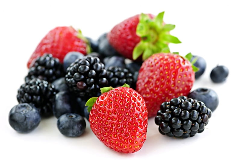 Healthy Berries, black currants, food, blueberries, fruit, antioxidants, health food, berries, strawberries, nature, HD wallpaper