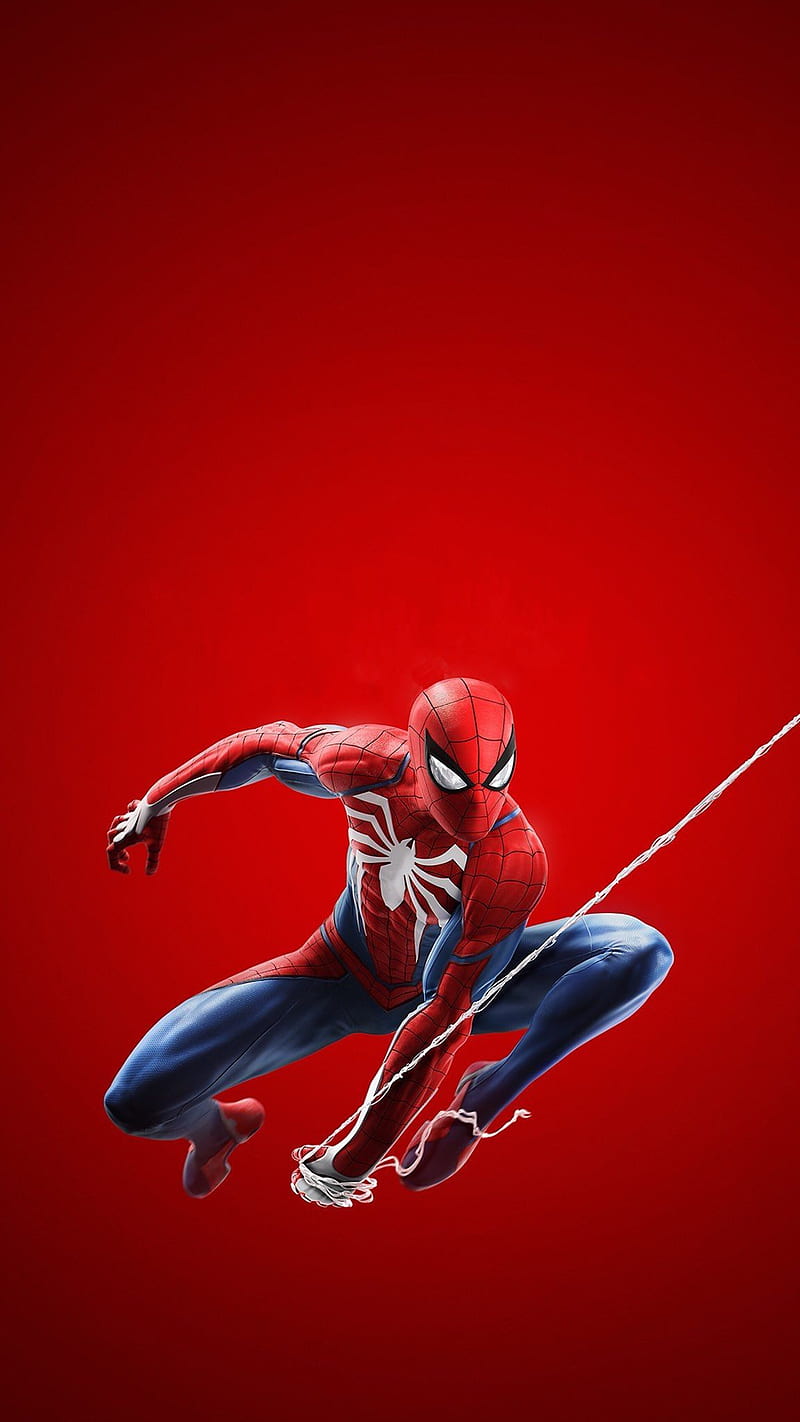 Spider-man , spiderman, spider man, ps4, gradient, swing, marvel, no words, HD phone wallpaper